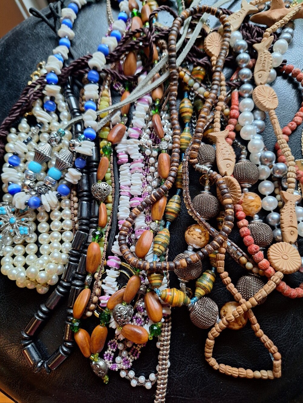 38 Lot unlisted Bohemian Festival Beachy Style Necklaces Colorful Vacation Mode